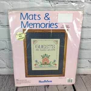 Mats & Memories Counted Cross Stitch Kit Needleform “Guests Are Always Welcome”